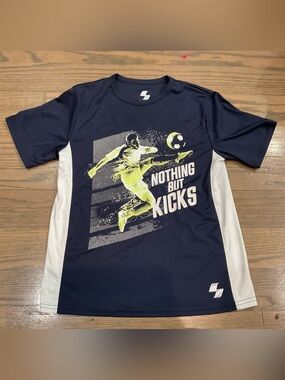 Place Sport Kids Navy & White Soccer Shirt Size M (7/8)
